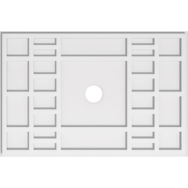 Ekena Millwork Beaux Architectural Grade PVC Ceiling Medallion, 32"W x 21 3/8"H x 3"ID x 11"C x 1"P, One-Piece CMP32X21BX-03000 - main